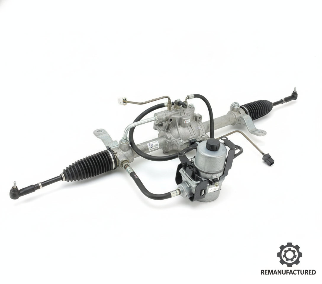 Conjunto de cremallera de dirección asistida electrohidráulica EHPS reconstruida para coche Saab con bomba y latiguillos integrados.